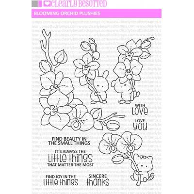 Clearly Besotted Clear Stamps - Blooming Orchid Plushies